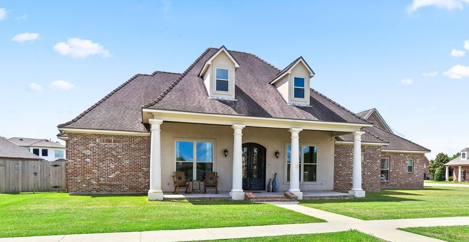 Brick home exterior